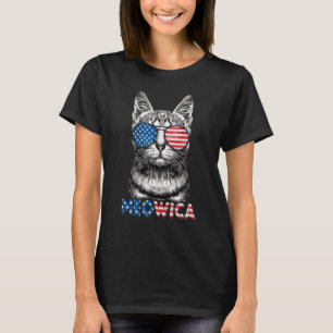4. Juli Meowica Katze Merica Men Usa American Fl T-Shirt