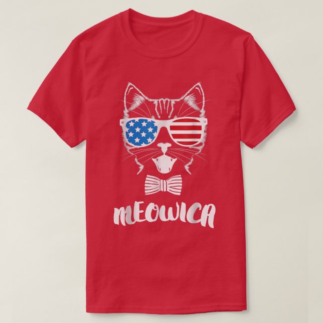 4. Juli Meowica Kitty Cat T-Shirt (Design vorne)