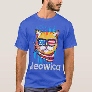 4. Juli Meowica Kitty Cat T-Shirt