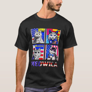 4. Juli Meowica USA Katzen Patriotisch Amerika T-Shirt