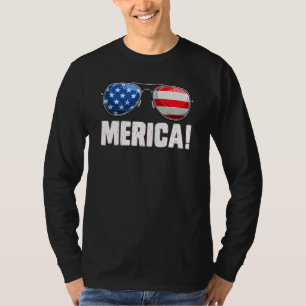 4. Juli Merica American Flag Sonnenbrillen Boys G T-Shirt