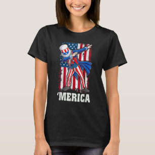 4. Juli Merica Dabbing Uncle Sam American Usa T-Shirt