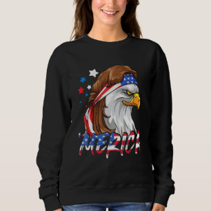 4. Juli Merica Eagle Mullet US-amerikanische Flagg Sweatshirt