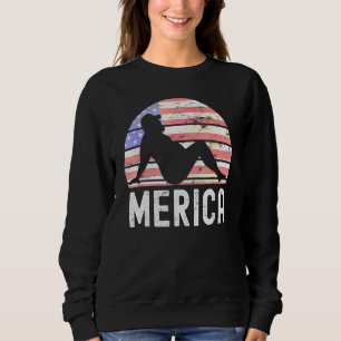 4. Juli Merica Fett Party trinken Erwachsenen Witz Sweatshirt