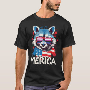 4. Juli Merica Raccoon Gender Fluid Sungging T-Shirt