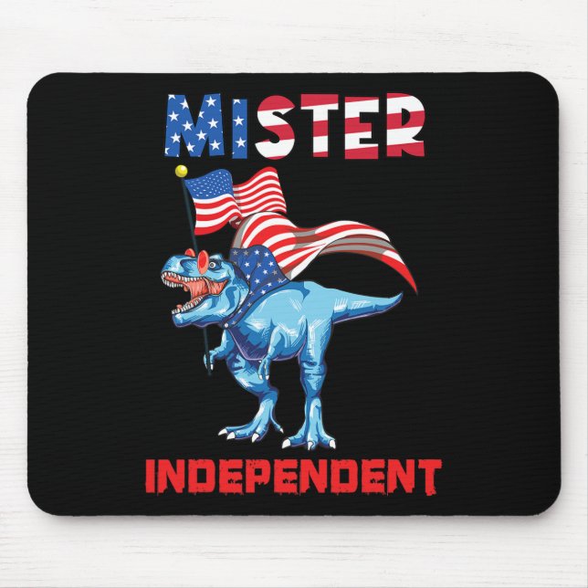 4. Juli Mister Independent USA Flag Patriotic Boy Mousepad (Vorne)