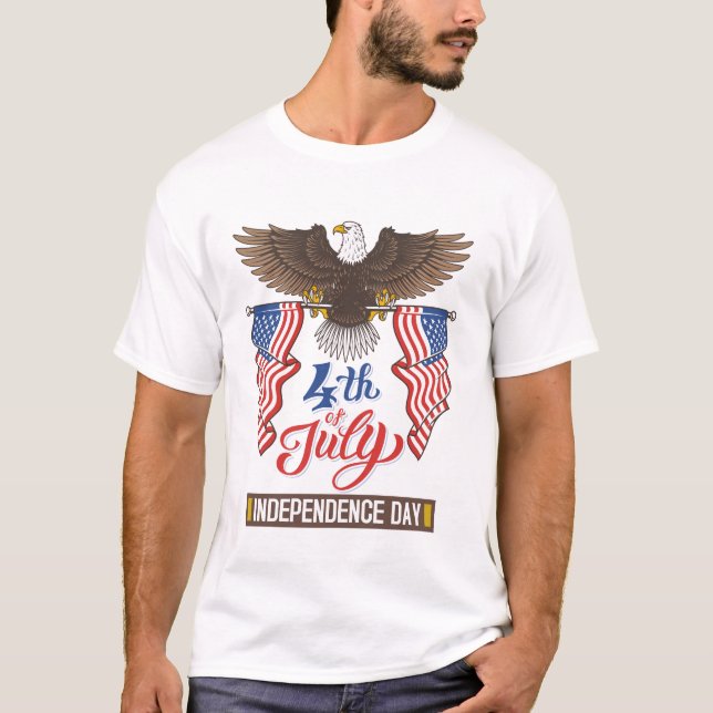 4. Juli mit Eagle T-Shirt (Vorderseite)