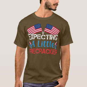 4. Juli mit einer kleinen Firecracker-Schwangersch T-Shirt