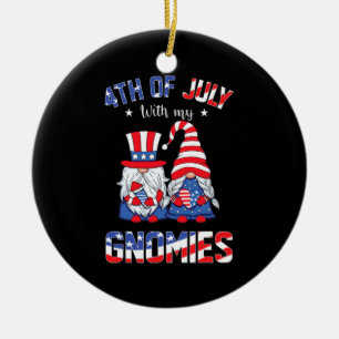 4. Juli mit meinen Gnomen Patriotic Gnome Keramik Ornament