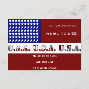 4. Juli Modern USA Flag Graphic Einladung