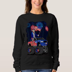 4. Juli Monster Truck Uncle Sam Red White Usa Fla Sweatshirt