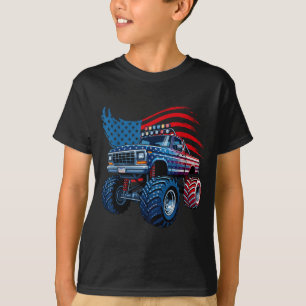 4. Juli Monstertruck Amerikanische Flagge Jungen K T-Shirt