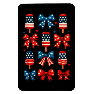 4. Juli Niedlich Popsicle Coquette Bow Patriotic Magnet