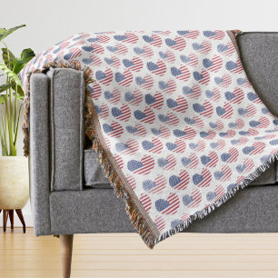 4. Juli Niedliche amerikanische Flagge Patriotic Decke