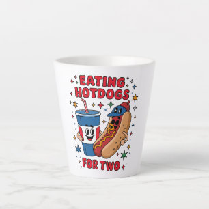4. Juli Niedliche Hotdogs Milchtasse