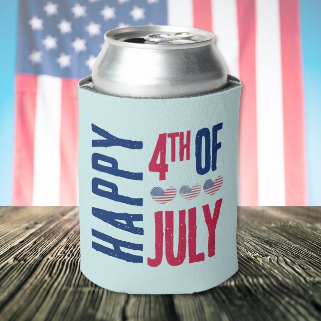 4. Juli Niedliche Patriotische Amerikanische Flagg Dosenkühler (4th Of July Cute Patriotic American Flag Can Cooler)