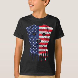 4. Juli Norfolk Terrier Hund Aaamerikanische Flagg T-Shirt