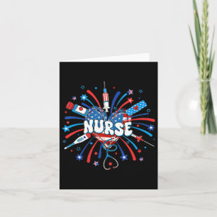 4. Juli Nurse American Flag Amerikanische Unabhäng Karte