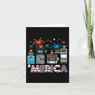 4. Juli Nurse Propofol Merica Scrub Top Patriotic Karte