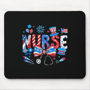 4. Juli Nurse Squad Pflege Patriotische Unabhängig Mousepad