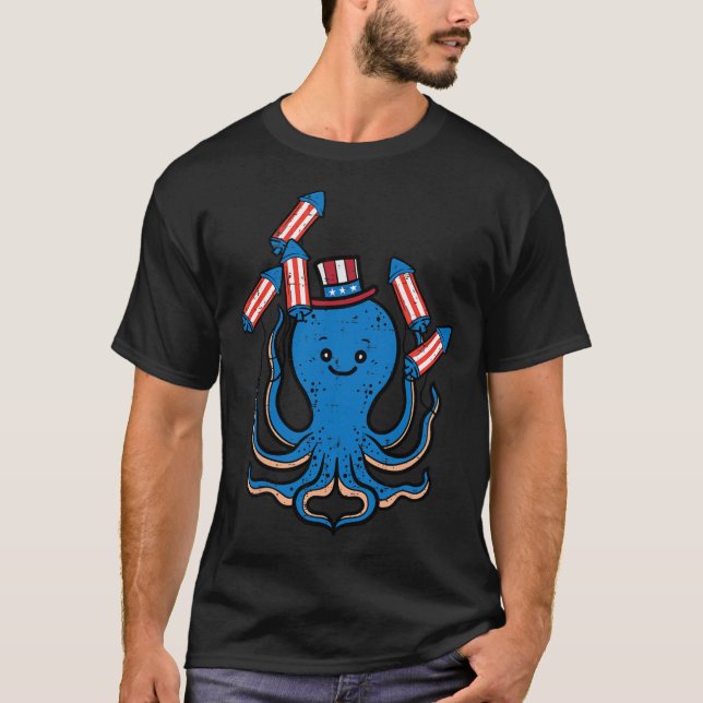 4. Juli Octopus Independence Day - Frauen T-Shirt (Vorderseite)
