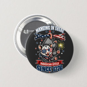 4. Juli Opossum-Hängender Button