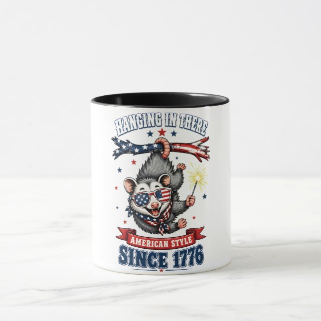4. Juli-Opossum-Hängetasse Tasse (Zentrum)