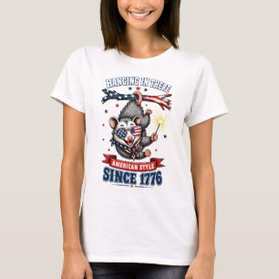 4. Juli-Opossum-Hängt-da-T-Shirt T-Shirt