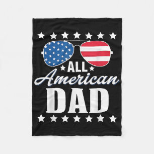 4. Juli Papa All American Patriot USA Papa Männer Fleecedecke