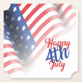 4. Juli Papierplatte Untersetzer