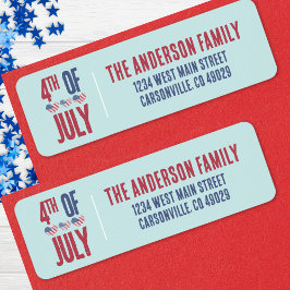 4. Juli Party American Flag Patriotic Adresse