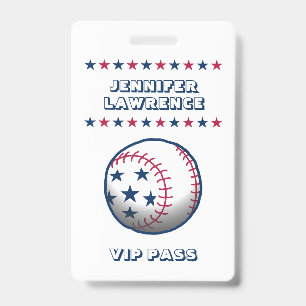 4. Juli Party Baseball Ausweis