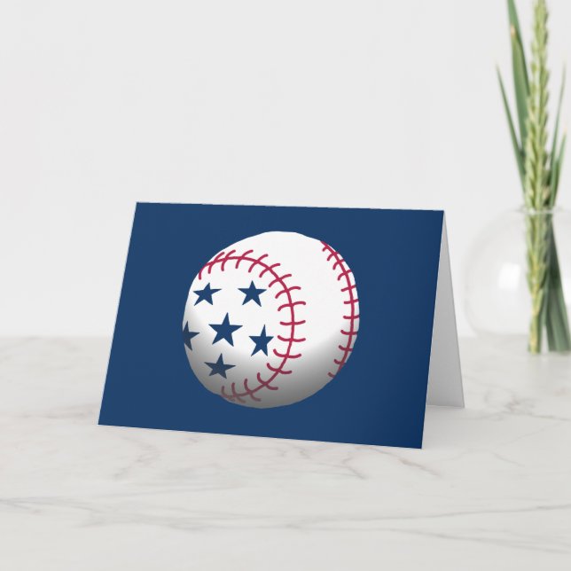 4. Juli Party Baseball Einladung (Vorderseite)