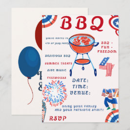 4. Juli-Party-Einladung – Amerikas 250. Geburtstag Einladung