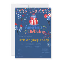 4. Juli-Party-Einladung – Amerikas 250. Geburtstag