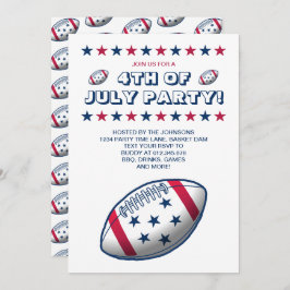 4. Juli Party Fußball Einladung