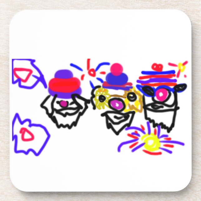 4. Juli-Party Getränkeuntersetzer (Vorderseite)