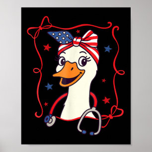 4. Juli Party in der amerikanischen Fahne Indepen Poster