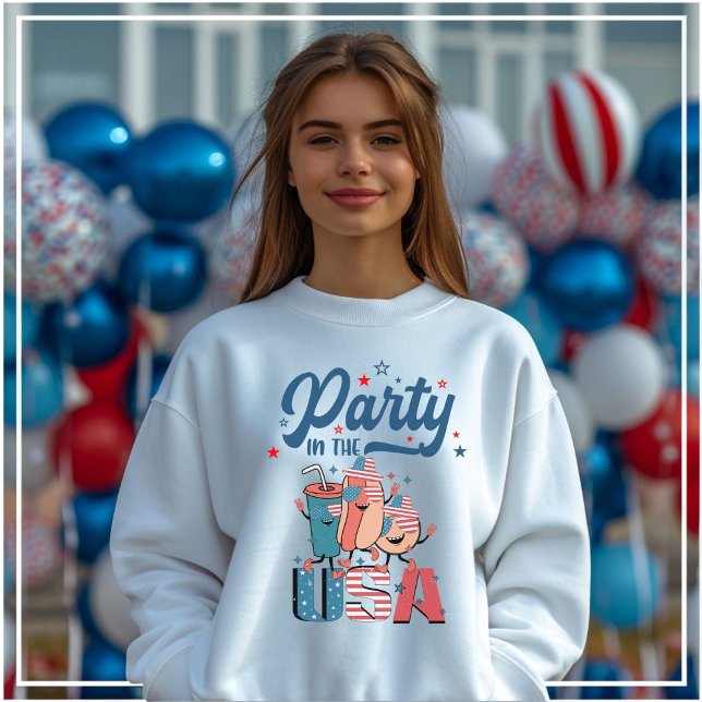 4. Juli Party In der patriotischen Unabhängigkeit  Sweatshirt (Von Creator hochgeladen)
