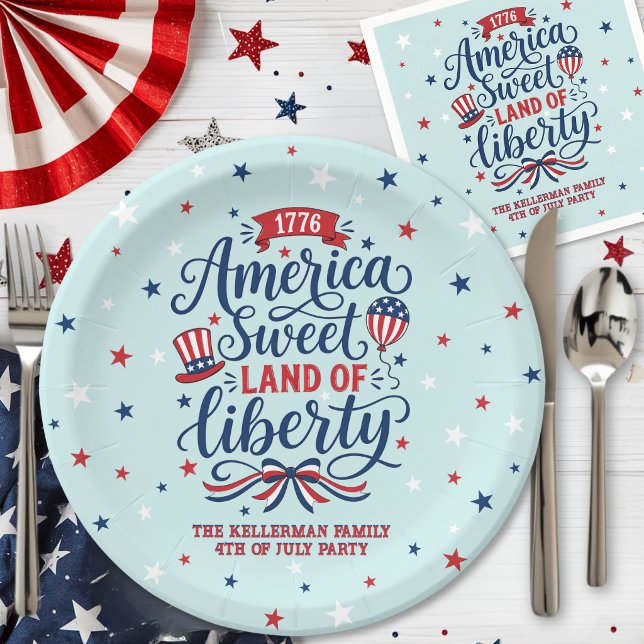4. Juli-Party Pappteller (4th Of July Party Paper Plates)