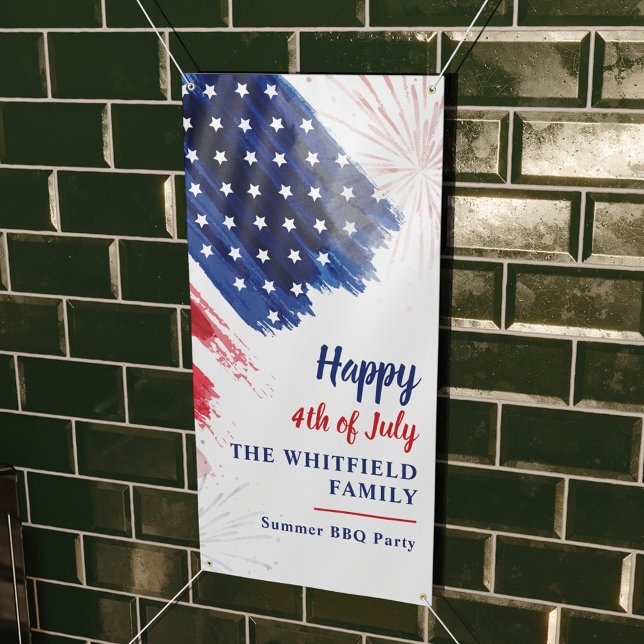 4. Juli Party Parade Red White Blue Custom Banner (Von Creator hochgeladen)