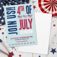 4. Juli Party Red White Blue Patriotic