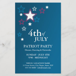 4. Juli Patriot Party Flyer