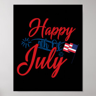 4. Juli Patriotic America Independence D Poster