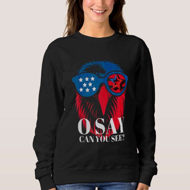 4. Juli Patriotic America Usa American Eagle Sweatshirt (Vorderseite)