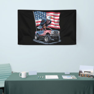 4. Juli Patriotic American Flag Eagle USA Banner