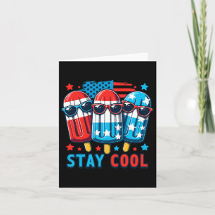 4. Juli Patriotic American Flag Ice Pop Popsic Karte
