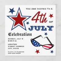 4. Juli Patriotic American Flag Sonnenbrille