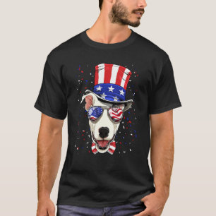 4. Juli Patriotic Bull Terrier Pet Dog Amerika T-Shirt