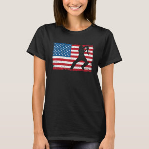 4. Juli Patriotic Cricketer American Flag Cric T-Shirt